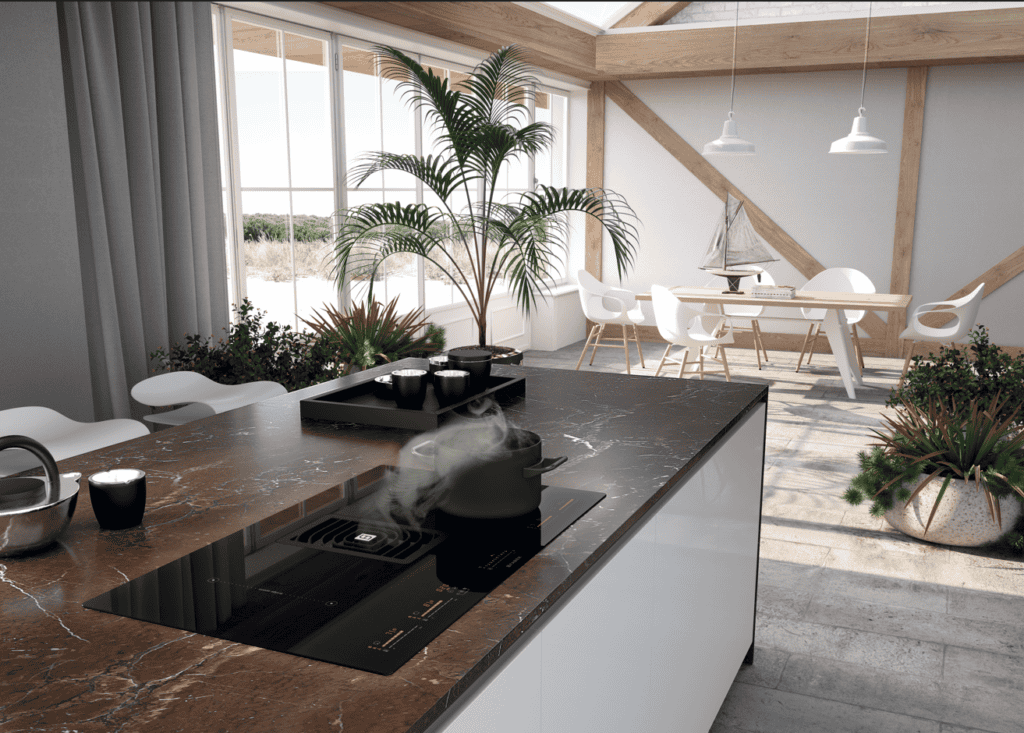 The Galileo modern, minimalist venting hob by Faber.