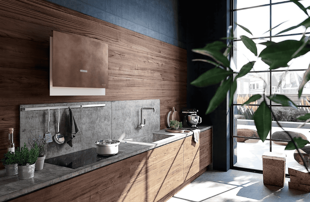 A wall hood by Faber Cooker Hood